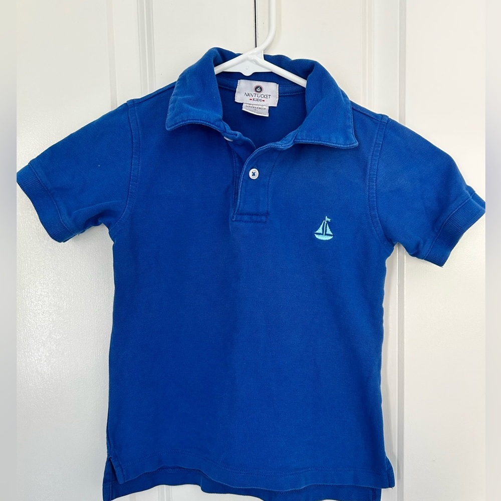 Nantucket Kids Blue Polo Shirt Size 2T Pima Cotton Boutique Preppy Golf Shirt